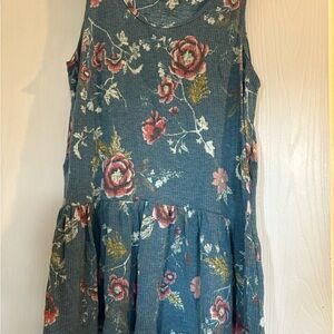 Latched Mama Blue and Pink Floral Babydoll